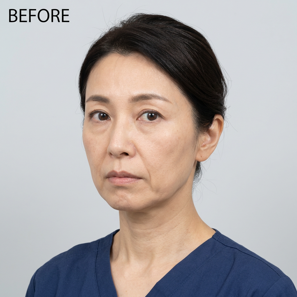 ほうれい線が薄くなり、友人に「若返った」と言われました - Before