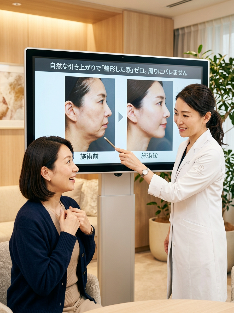 自然な引き上がりで「整形した感」ゼロ。周りにバレません - 施術画像1