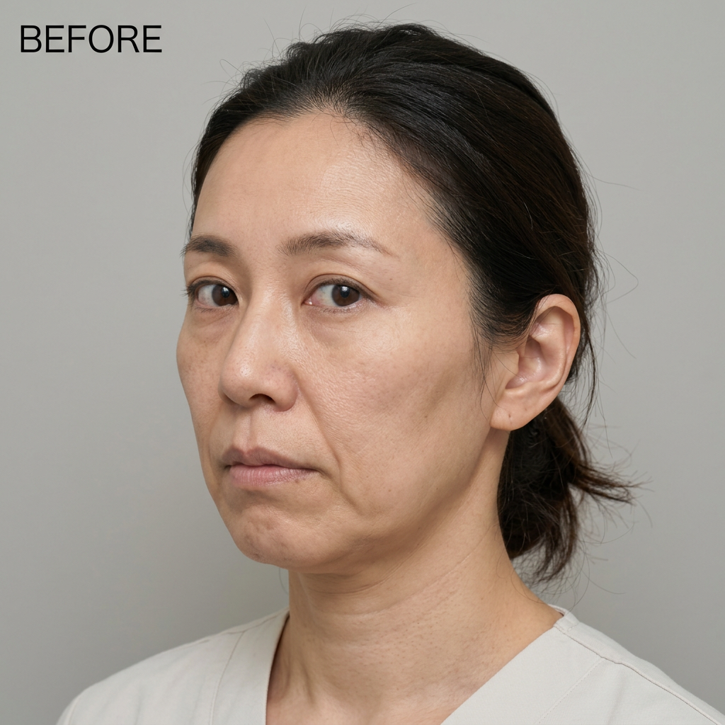 二重まぶた形成×目元リフトで若々しい印象の目元に - Before